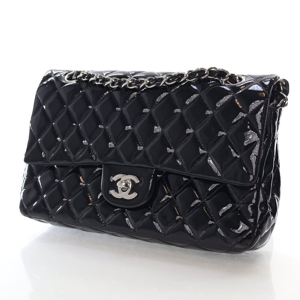Chanel Medium Patent Classic Double Flap Bag - Picture 3 of 16